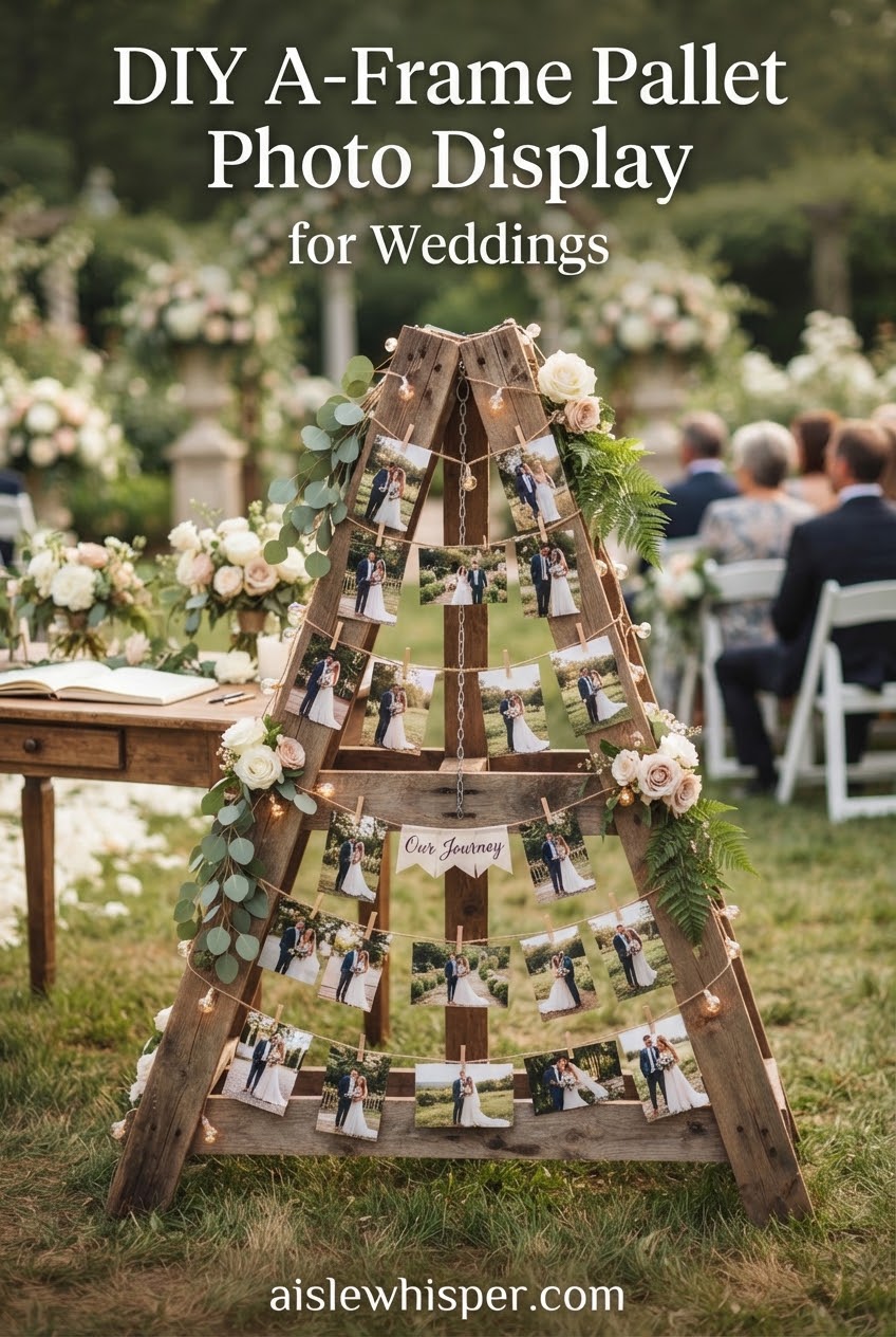 DIY A-Frame Pallet Photo Display for Weddings