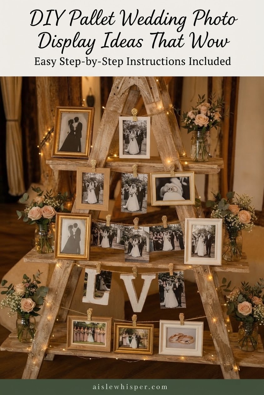 DIY Pallet Wedding Photo Display Ideas That Wow