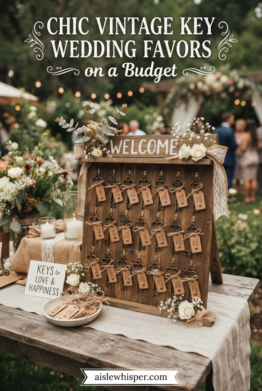 Chic Vintage Key Wedding Favors on a Budget