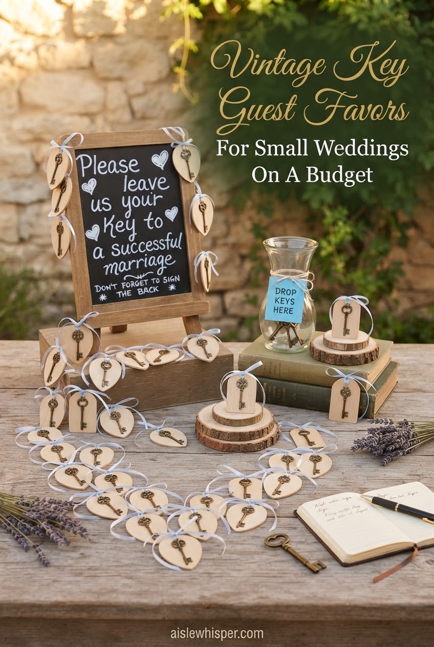 Vintage Key Guest Favors For Small Weddings On A Budget