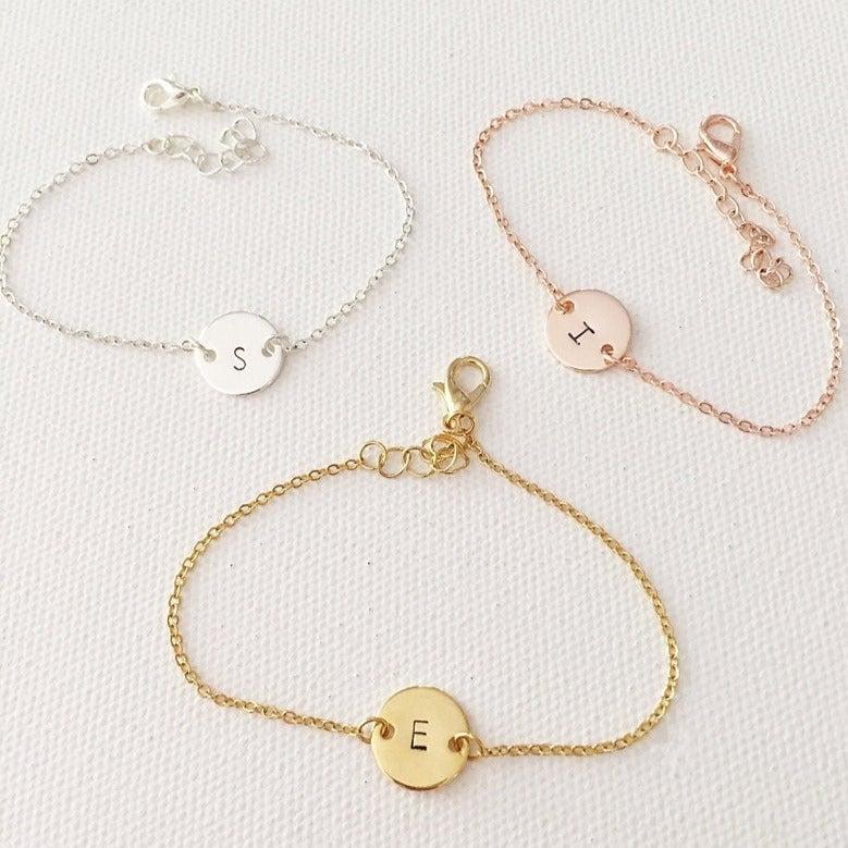Initial letter bracelet