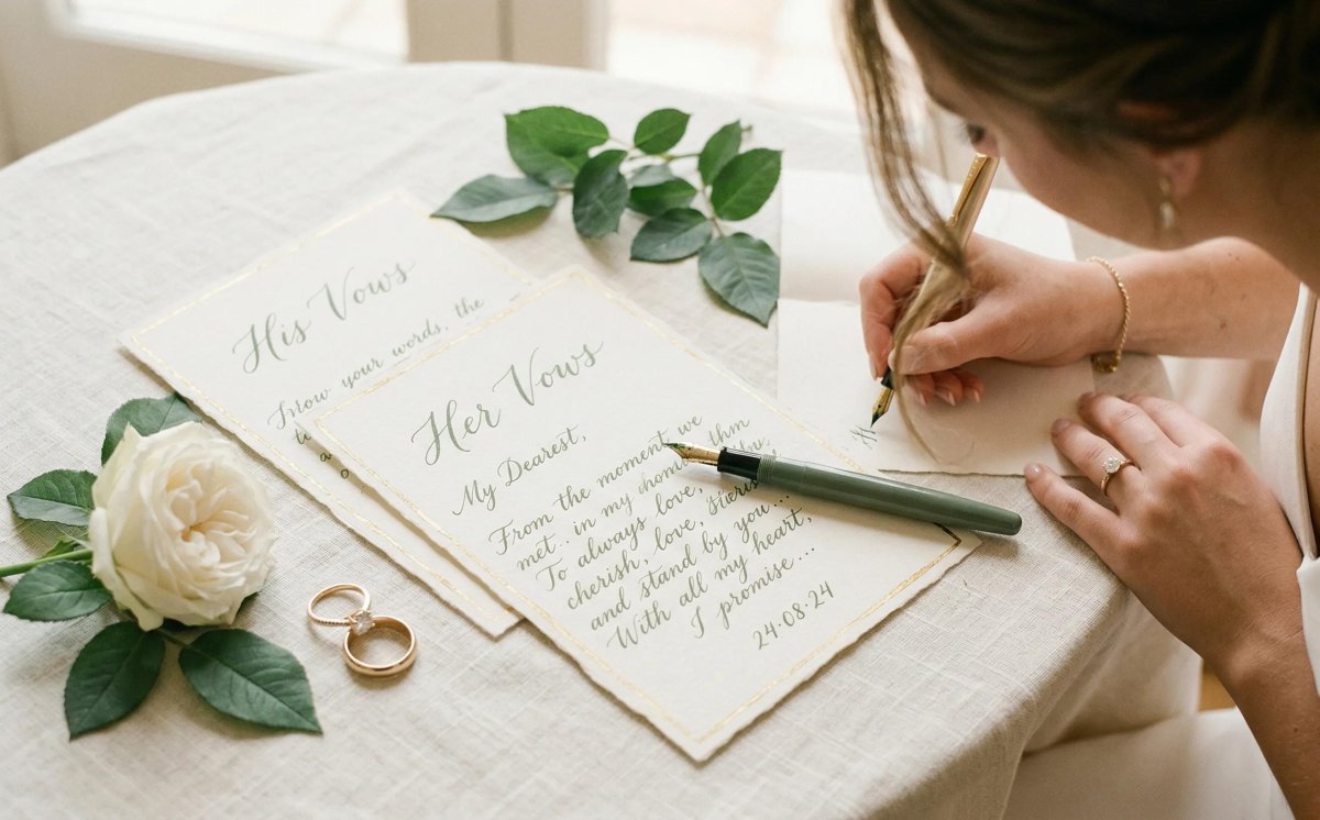 Personalized wedding vows ceremony