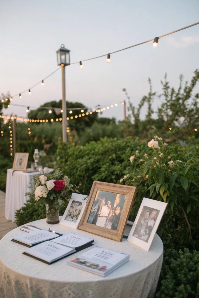 Personalized wedding memory table display