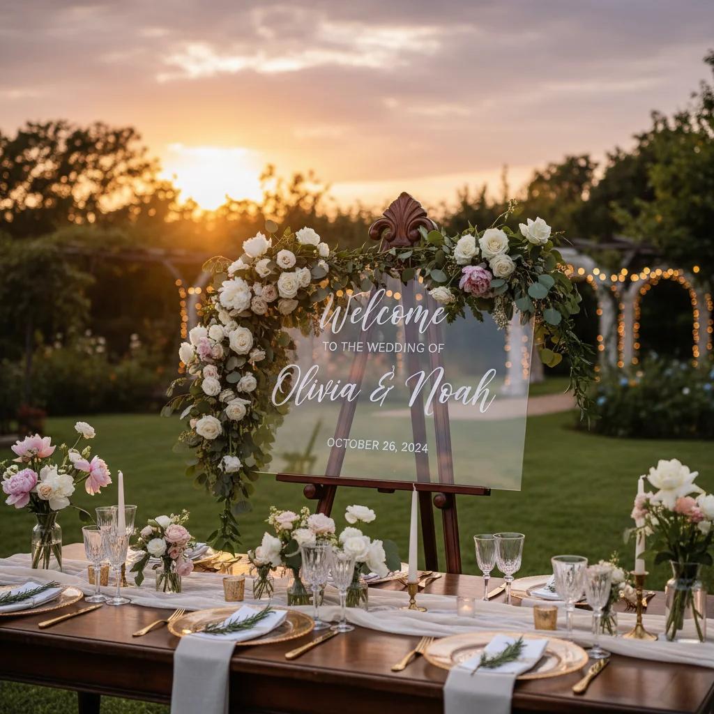 Personalized wedding welcome sign