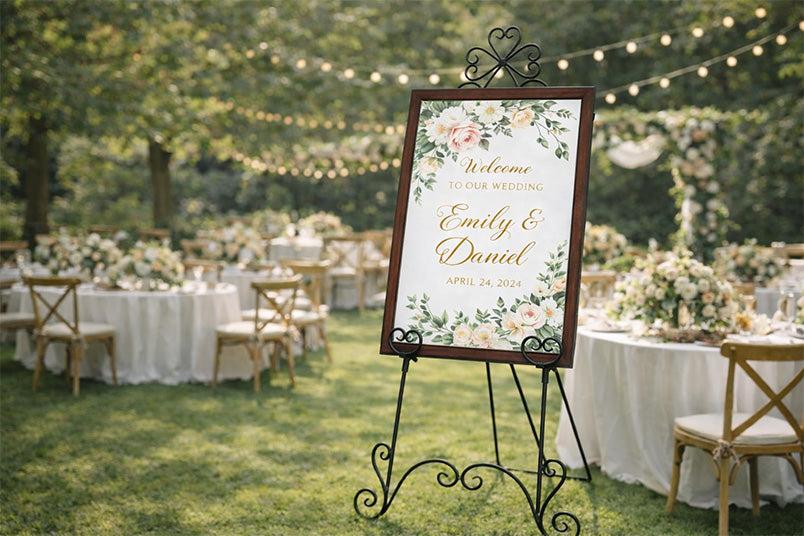Personalized garden welcome sign