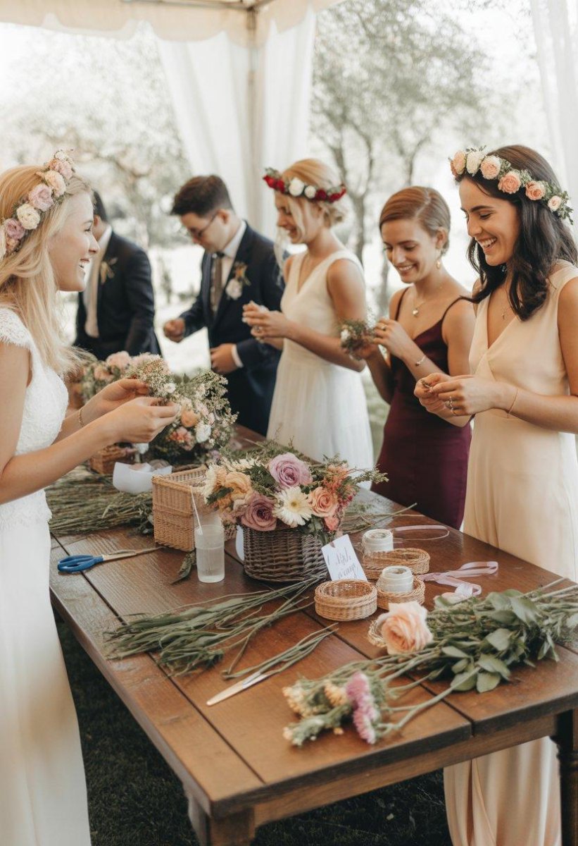 Wedding craft keepsake station