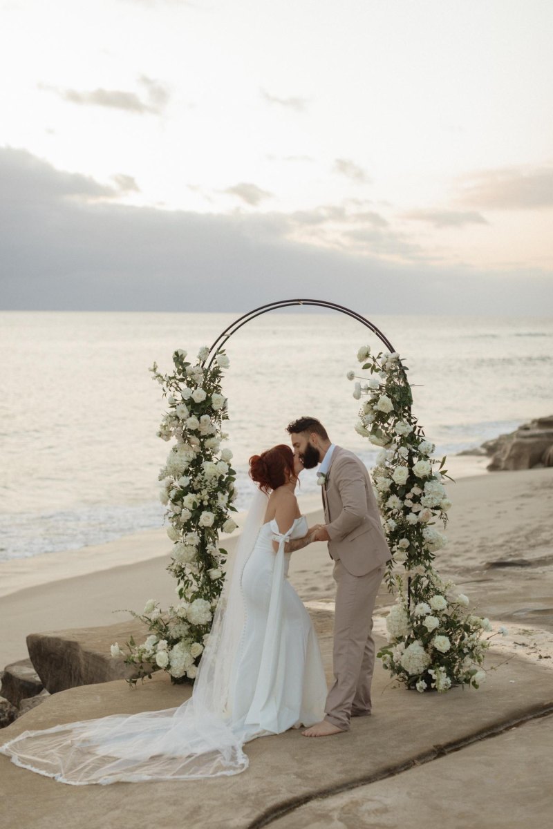 Romantic destination wedding setting