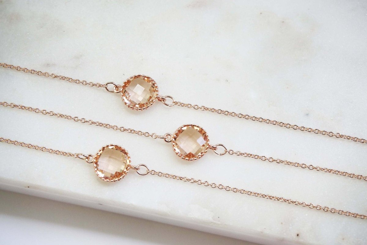 Rose gold wedding bracelet