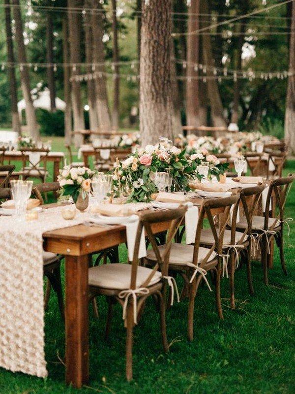 Rustic backyard wedding decorations