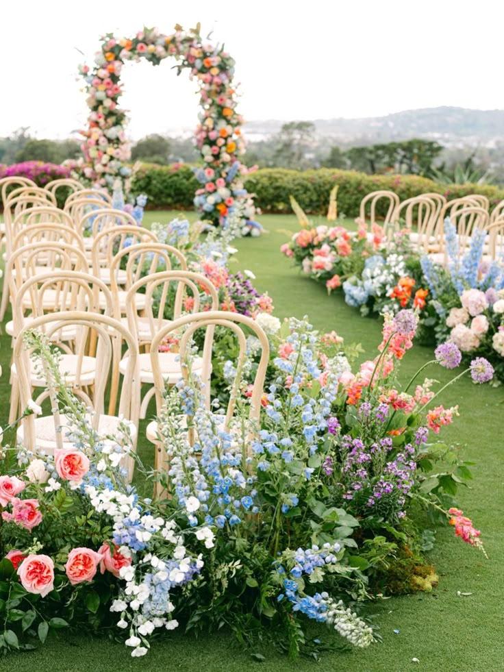 Seasonal flowers garden wedding