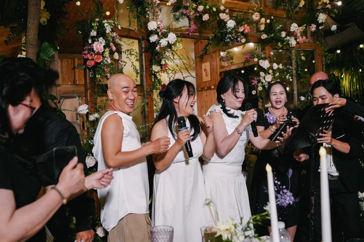 Small wedding karaoke corner