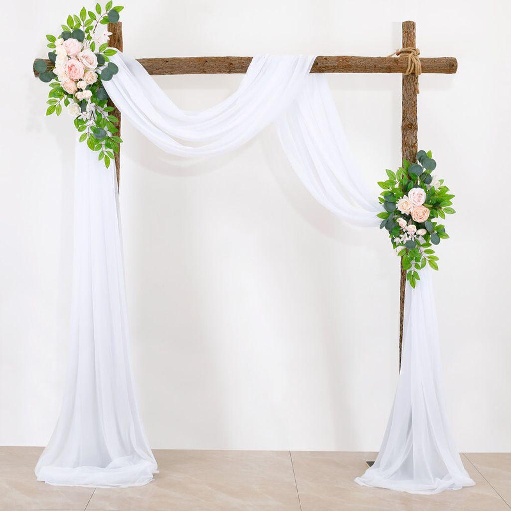 Simple wedding ceremony backdrop