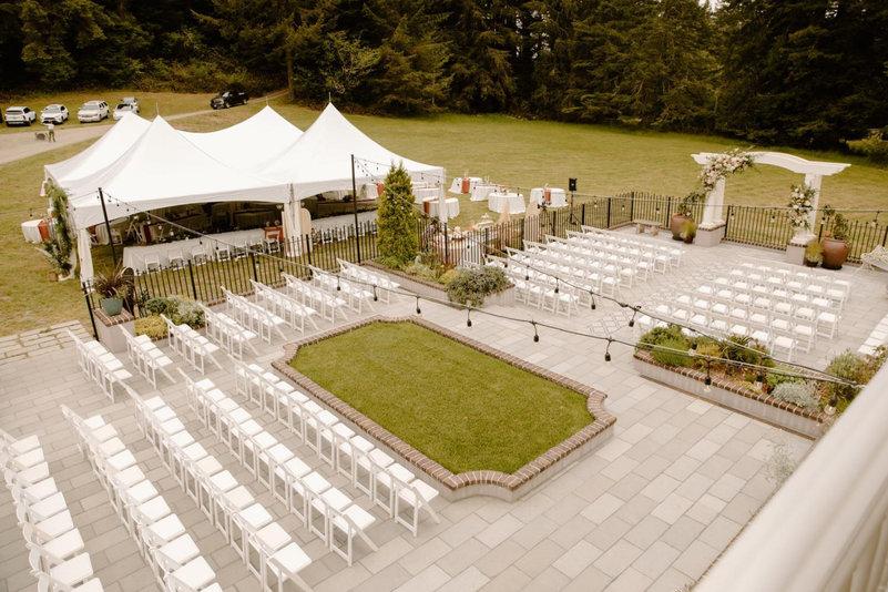 Outdoor wedding backup tent plan