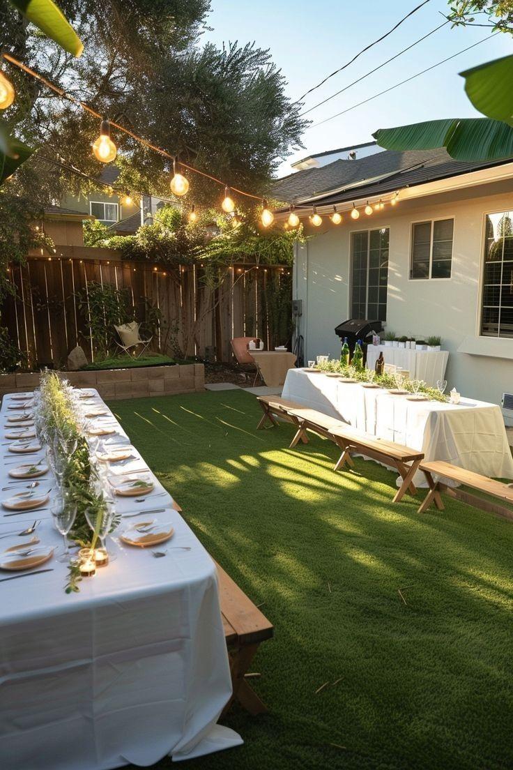 Small backyard wedding reception layout