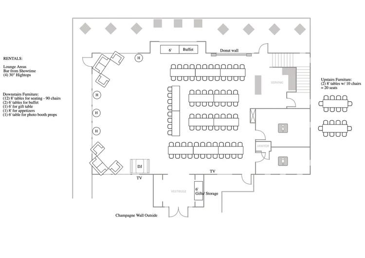 small space ceremony floor plan