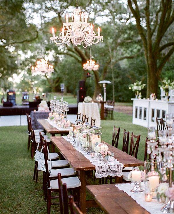 Vintage inspired backyard wedding venue