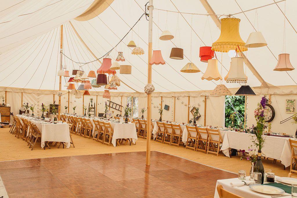 Vintage wedding marquee decorations