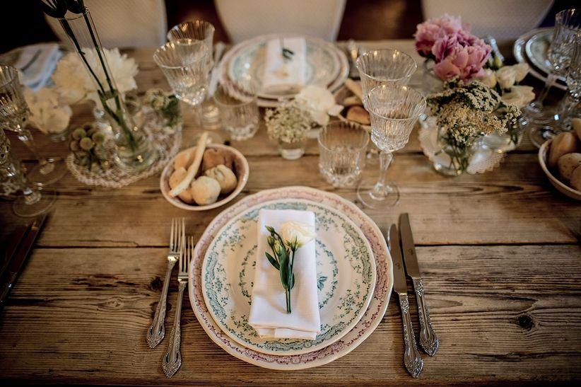 Vintage wedding tableware