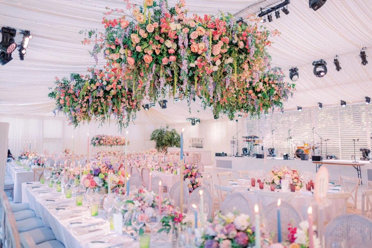 Statement ceiling wedding marquee