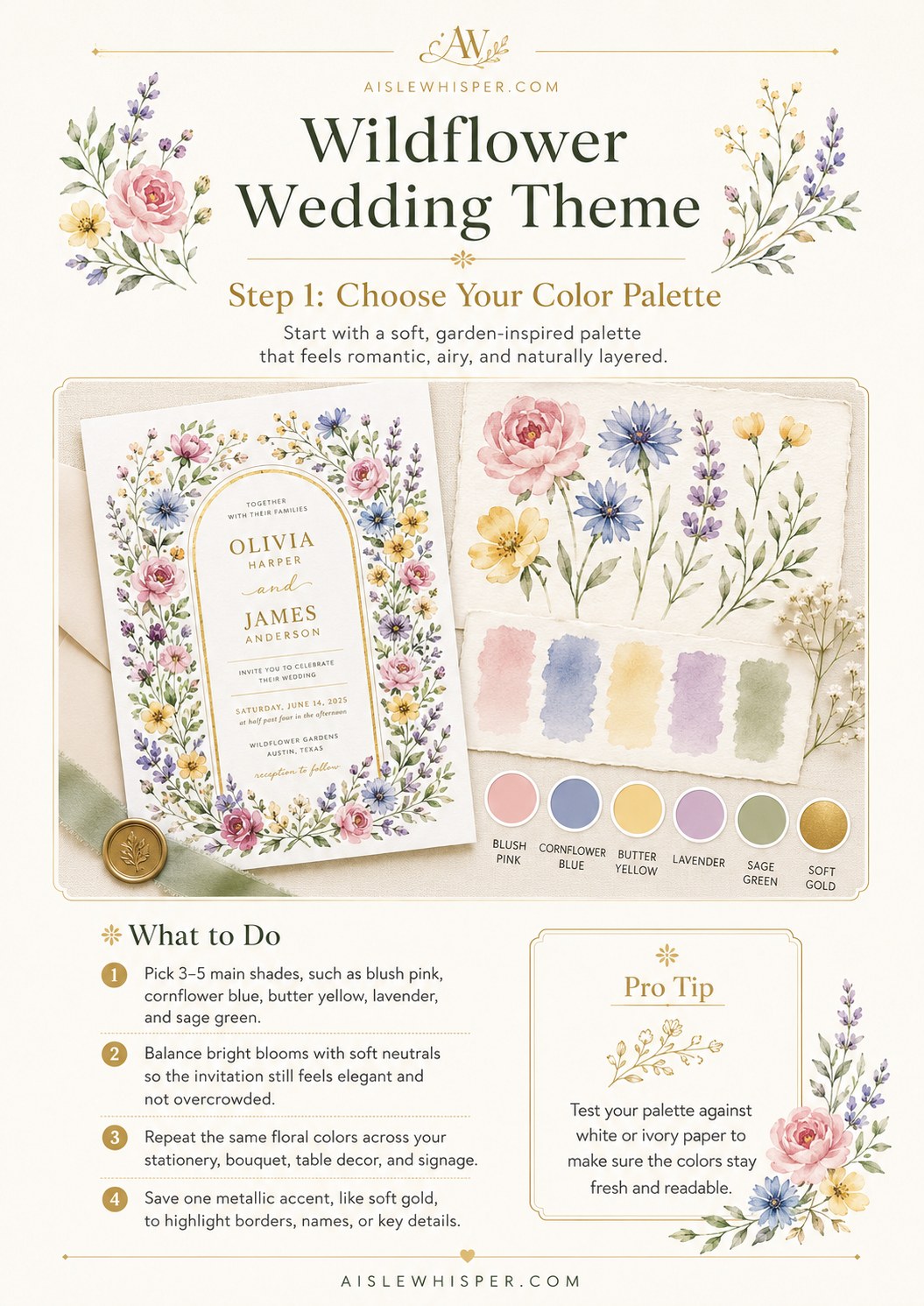 8 Steps To Build A Wildflower Wedding Theme That Doesn't